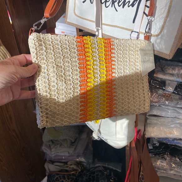 CLEARANCE NOW $5 ❤️Women's Raffia Crochet BOUTIQUE Crossbody Summer Purse Bag - Picture 3 of 6